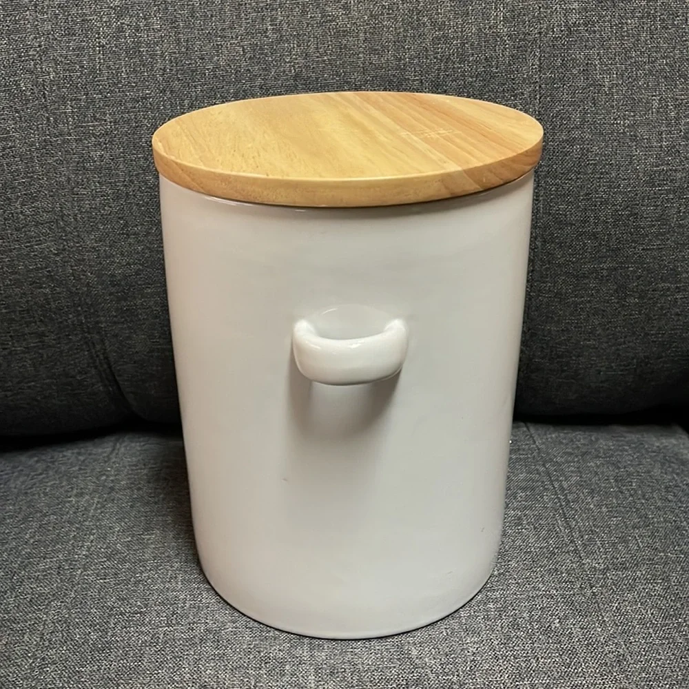 Crate & Barrel Aspen White Canister